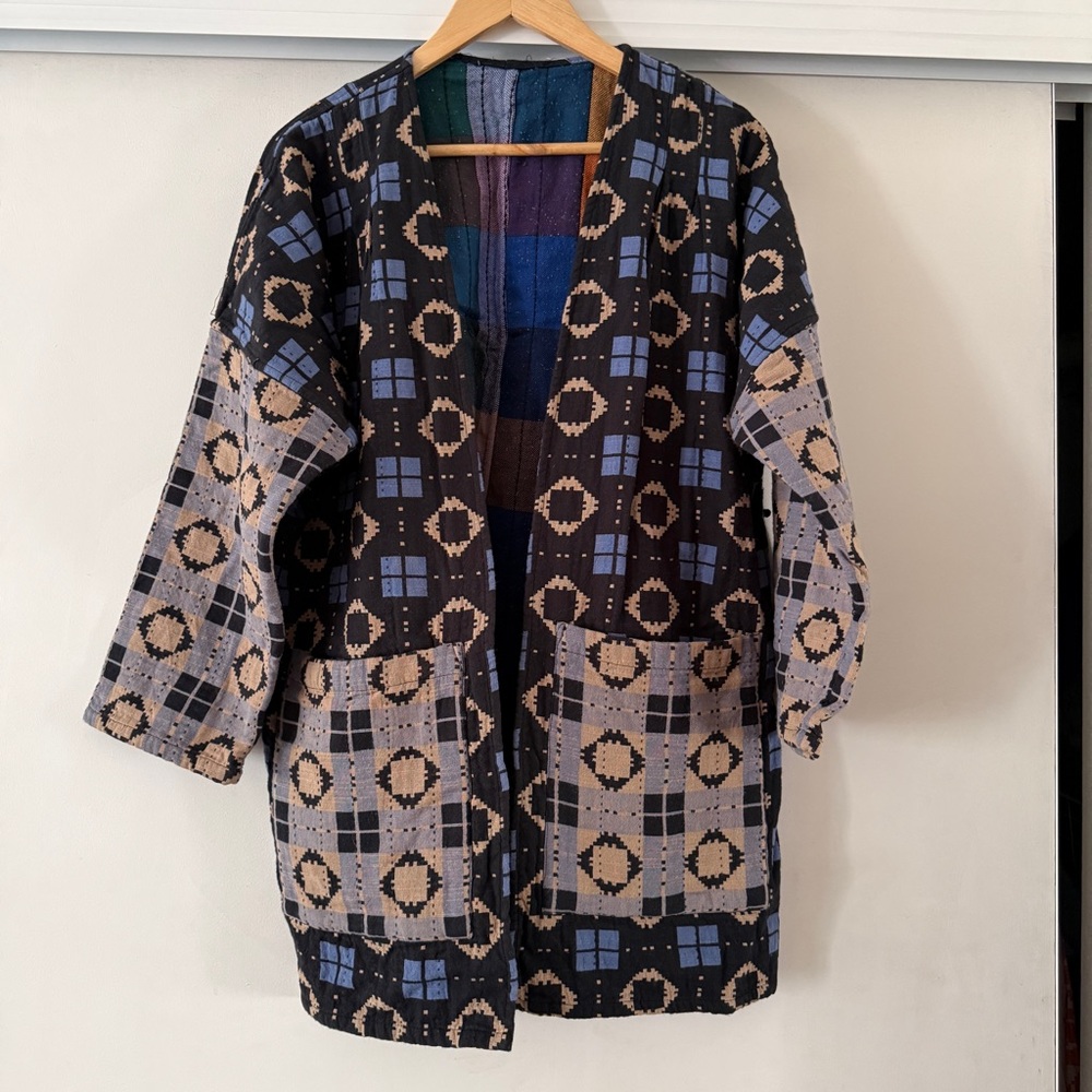 Ace and Jig Short Quilted Duster in Quest, Denim Quest, and Dazzle